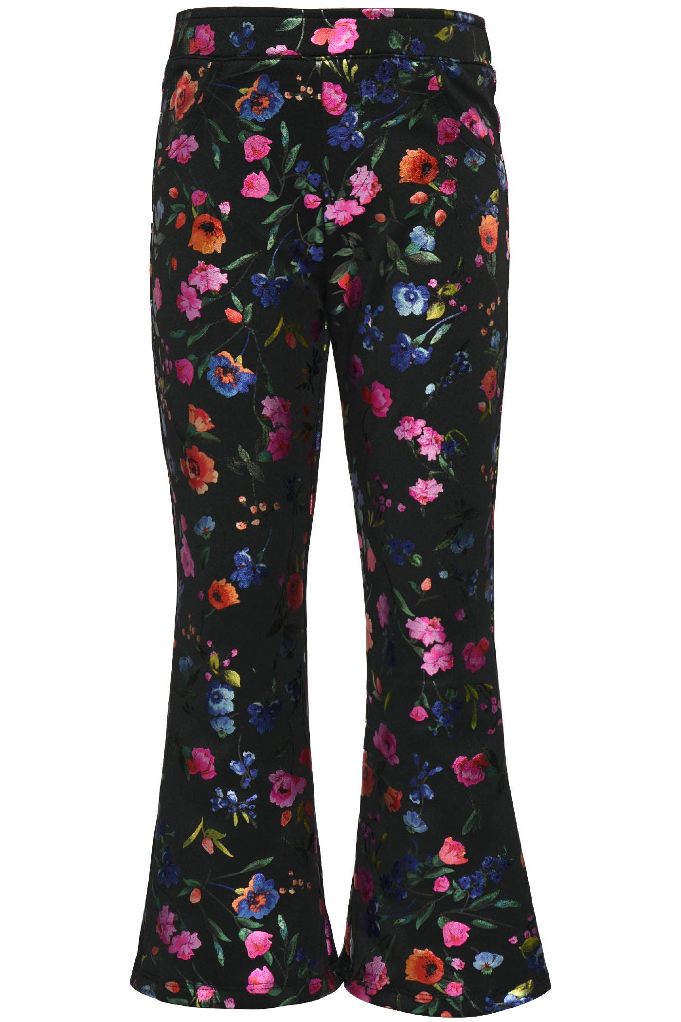 FOIL FLOWER WIDE LEG JEGGINGS