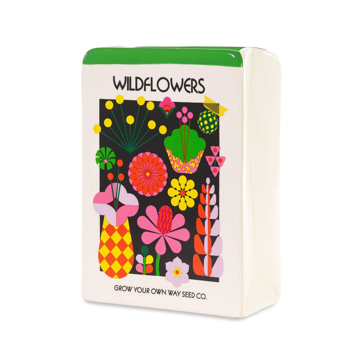 Ceramic Vase, Wildflower Seeds