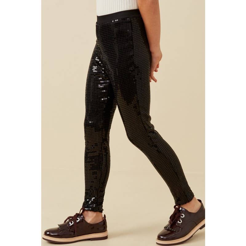 Girls Sequin Stretch Leggings