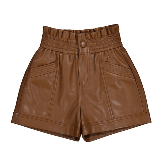 Leathered Shorts