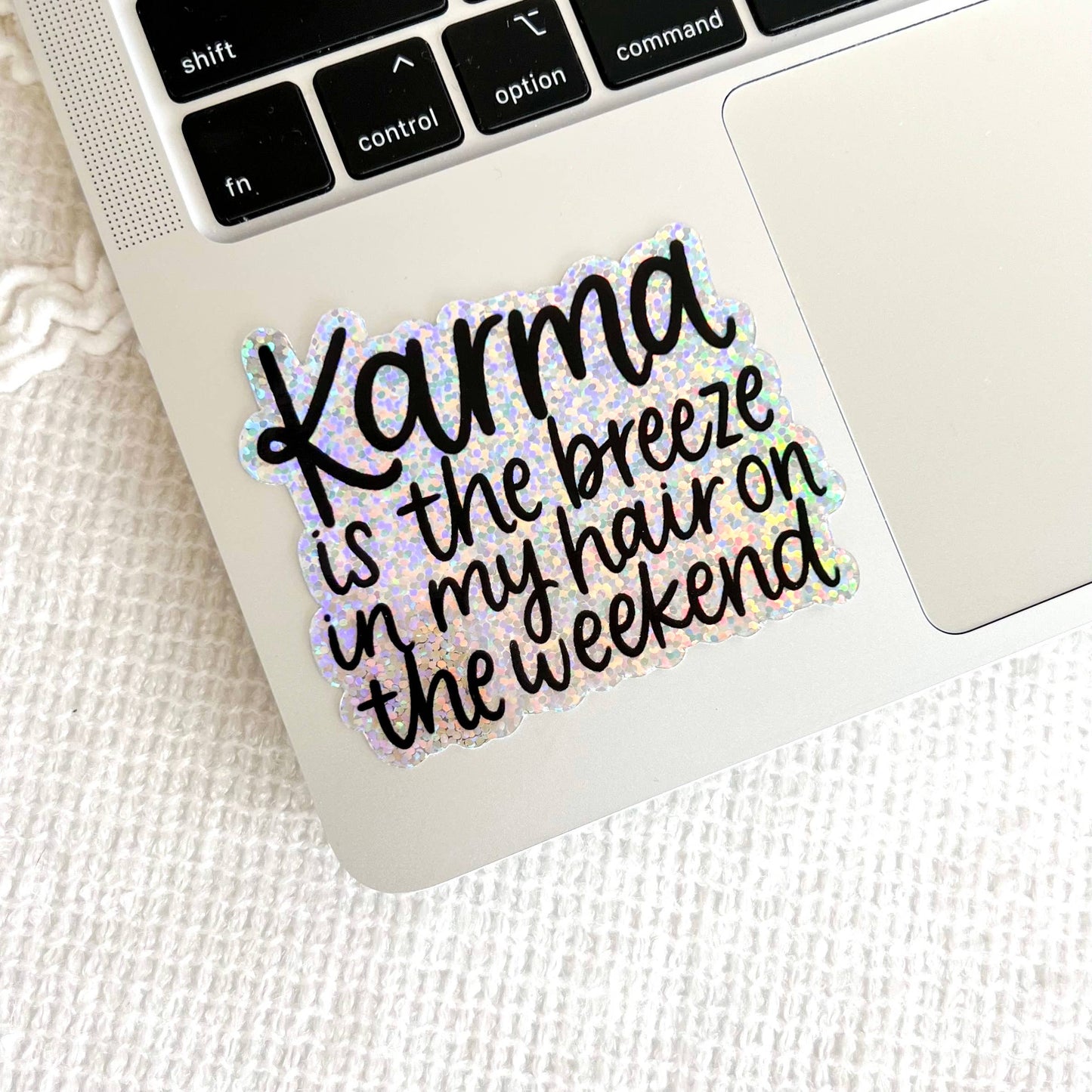 Karma Glitter Sticker