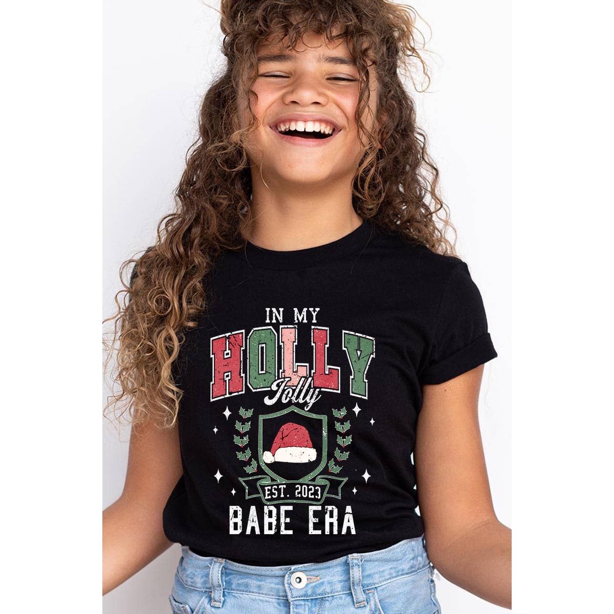 KIDS GRAPHIC TEE IN MY HOLLY JOLLY BABE ERA