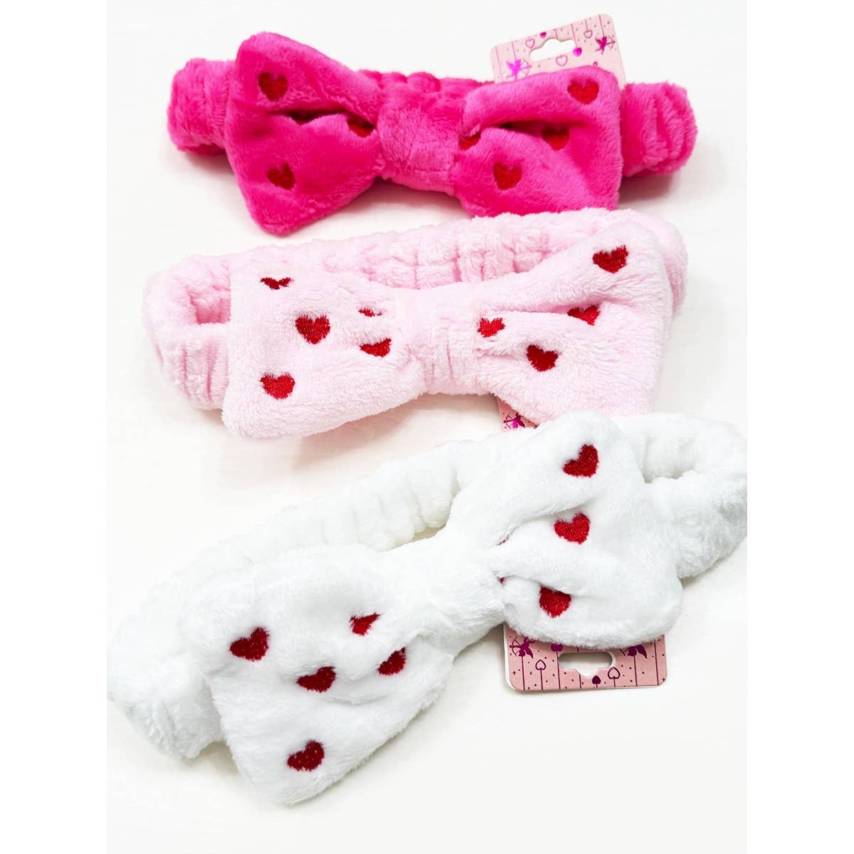 Heart Embroidered Shower Headband