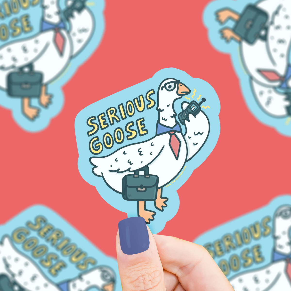 Serious Goose | Silly | Office Job | Funny | Vinyl Sticker