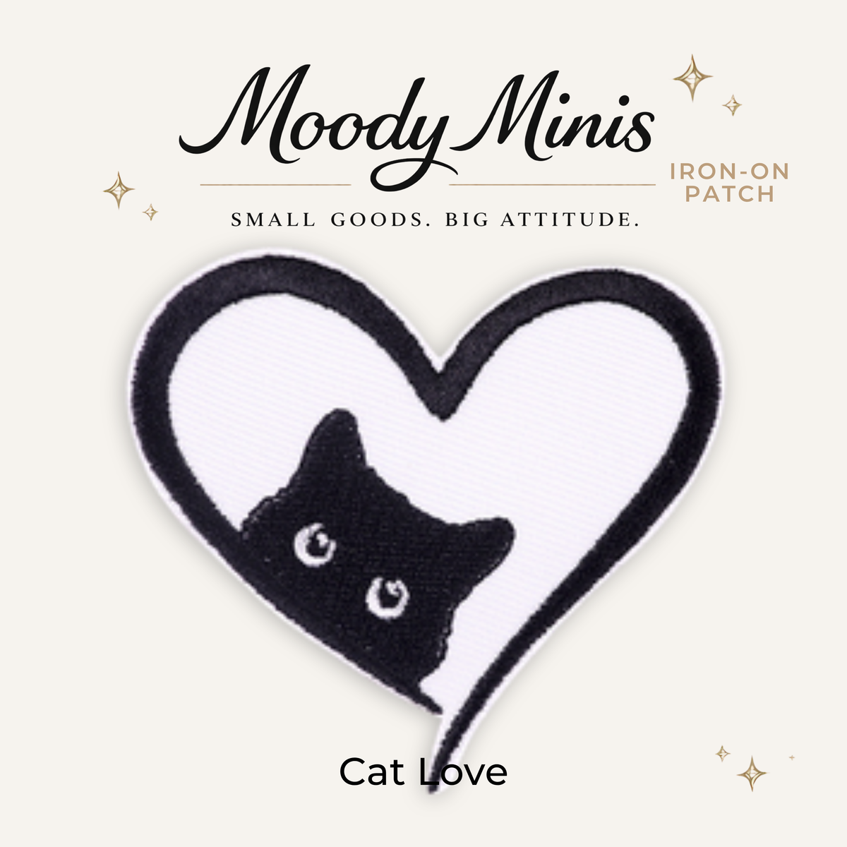 Cat Love Embroidered Patch