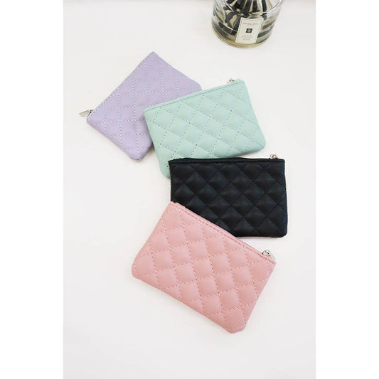 Rhombus Pattern Zipper Coin Purse