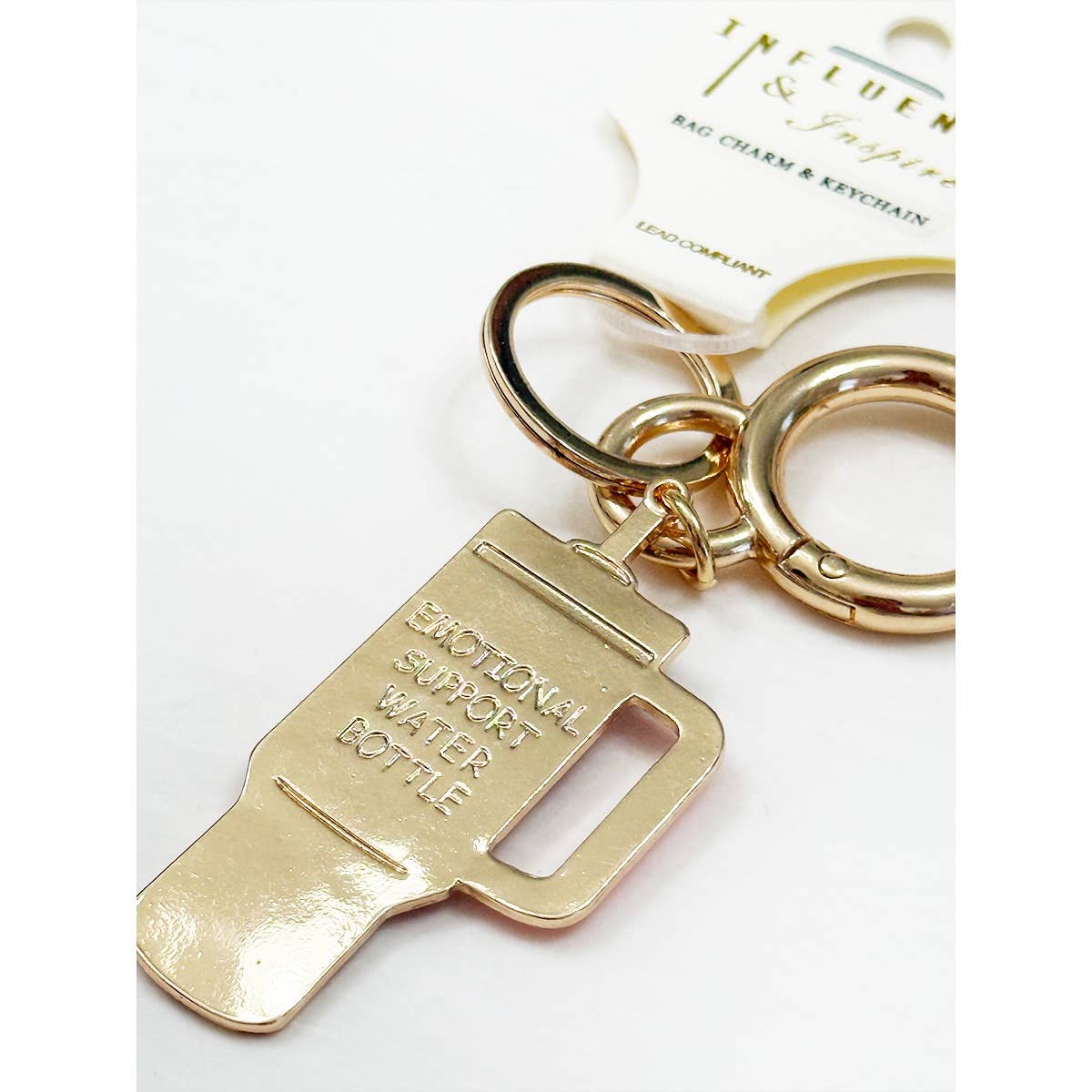 Tumbler Shaped Enamel with Bag Charm Key Chain
