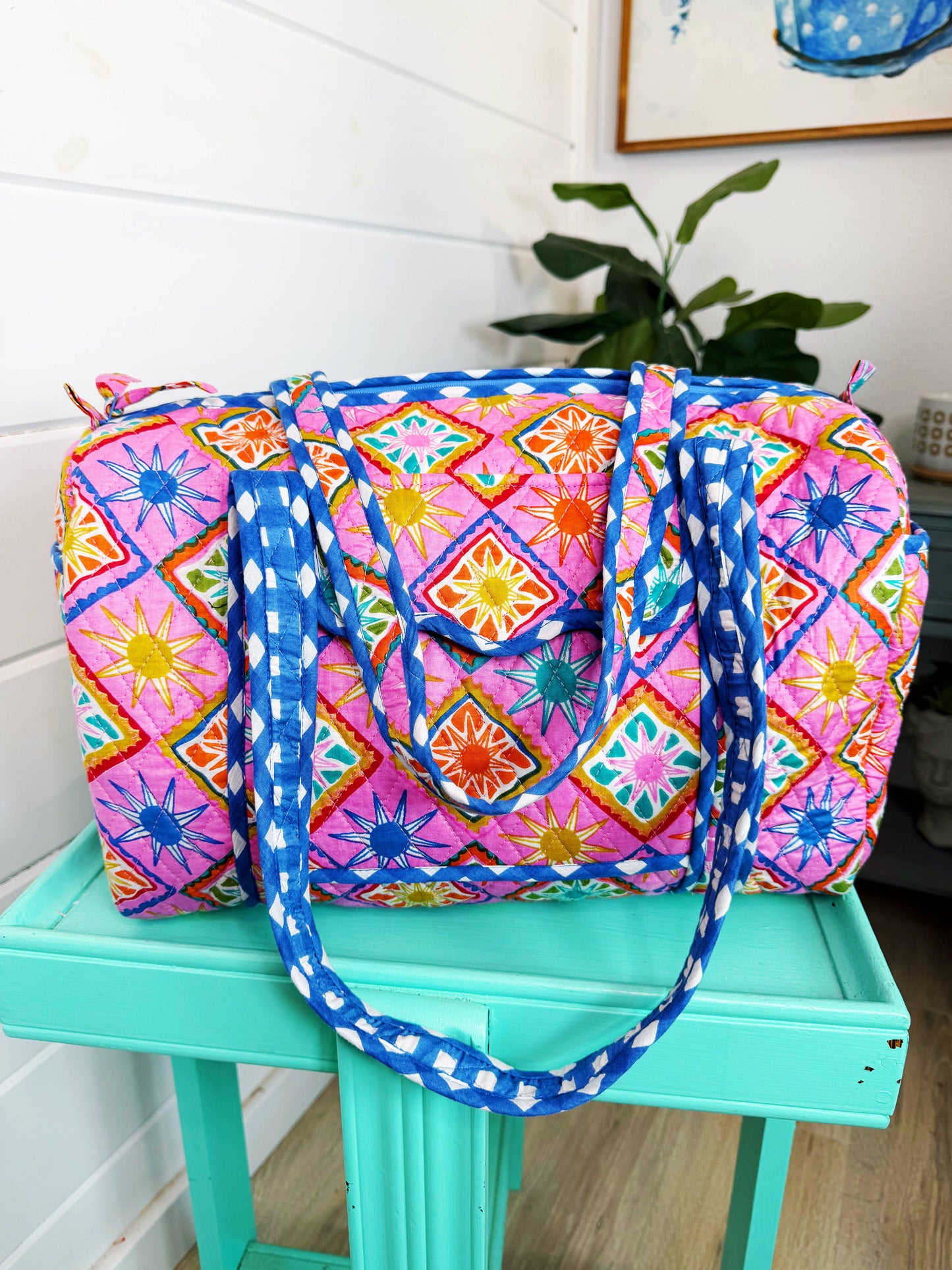Quilted Mini Duffle| Pink Sunshine