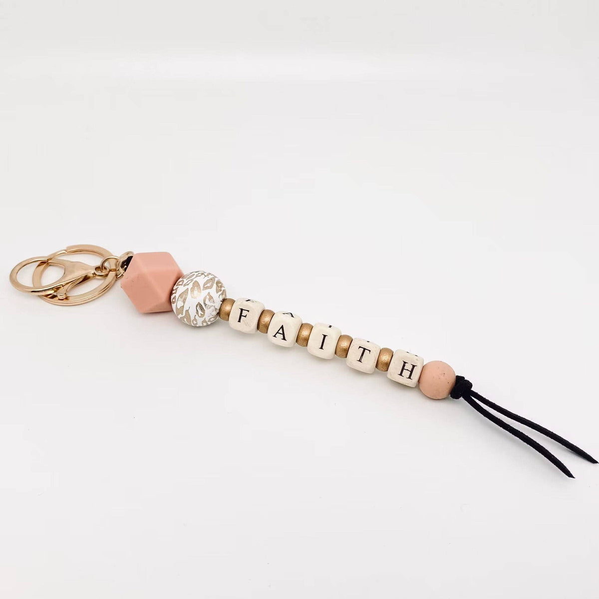 Bohemian Style Silicone Wooden Beaded Keychain | Ornament