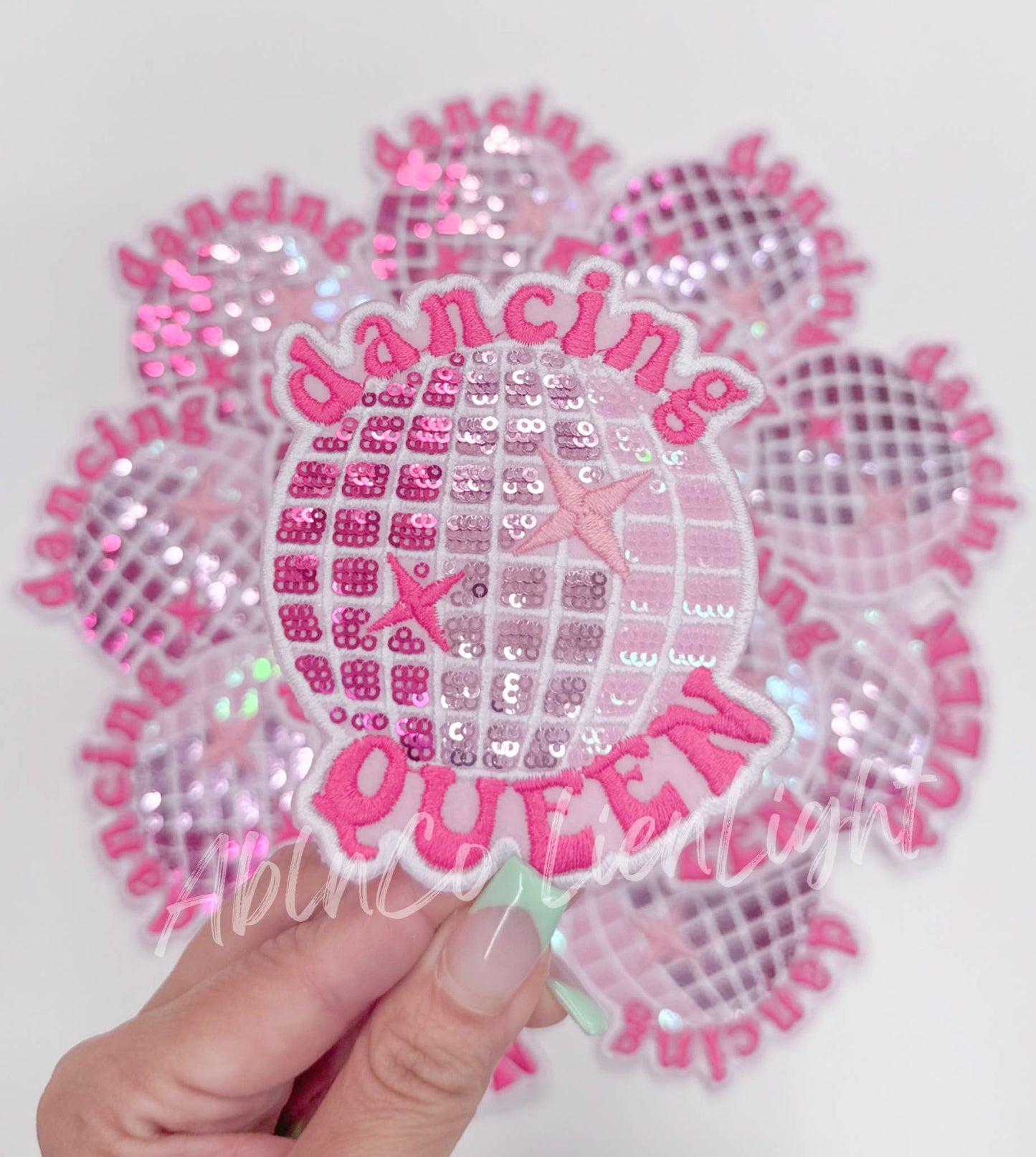 Dancing Queen sequins Discoball trucker hat patch iron on