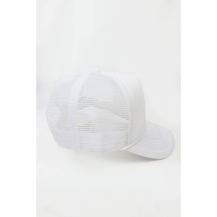 Classic Foam Trucker Hat Summer Mesh Rope Cap