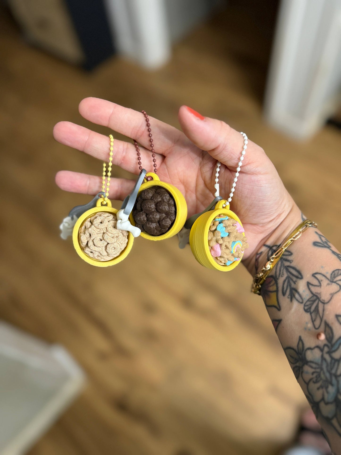 Cereal Clicker keychains
