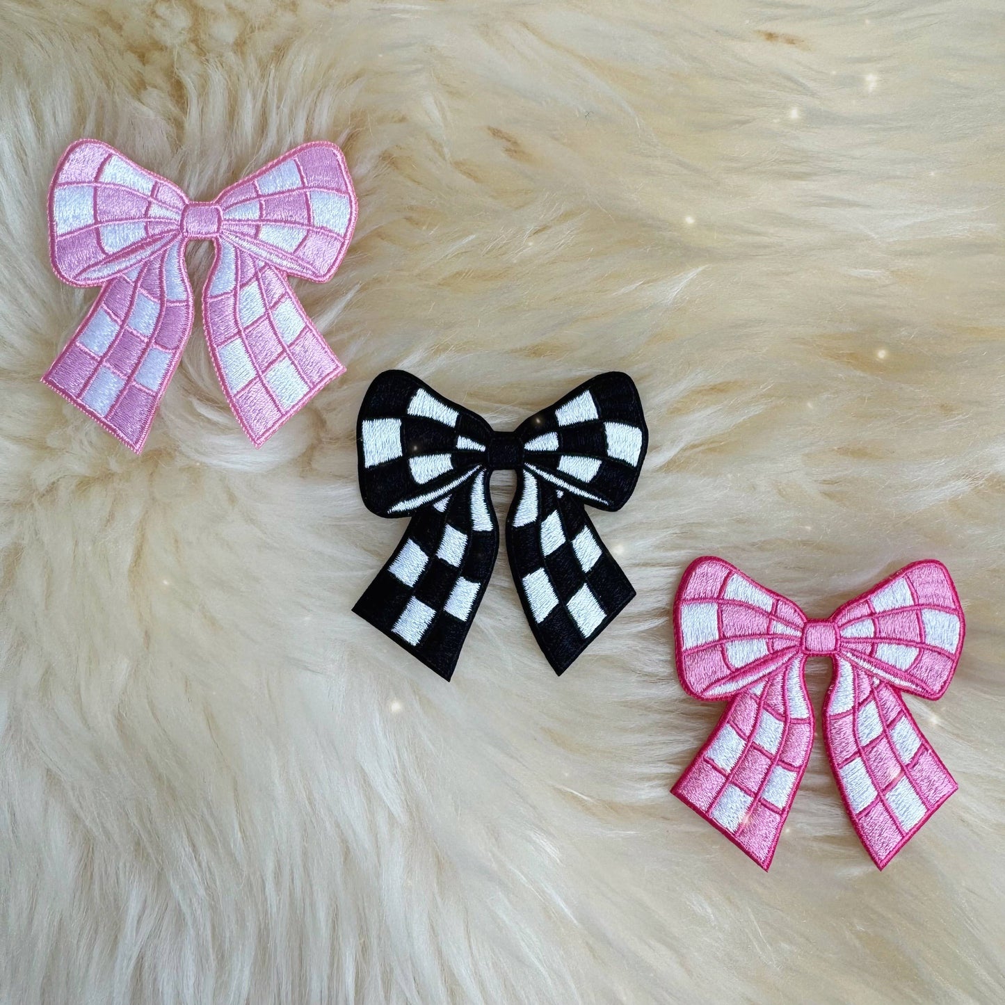 Checkered Bow Patch