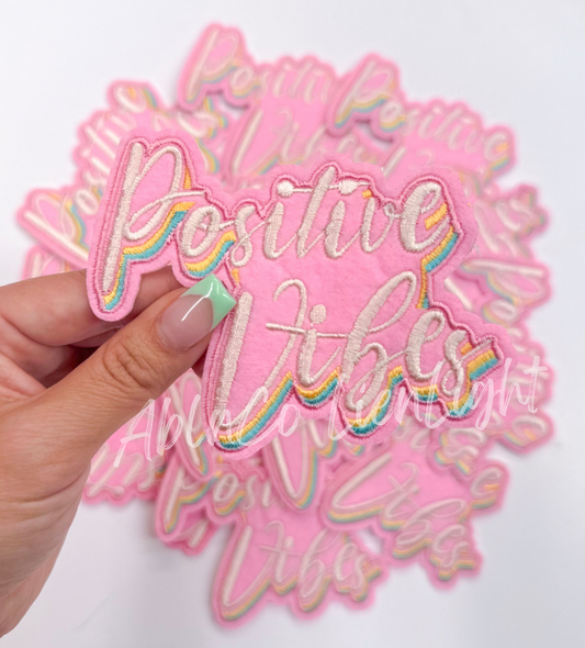 Positive vibe patch iron on