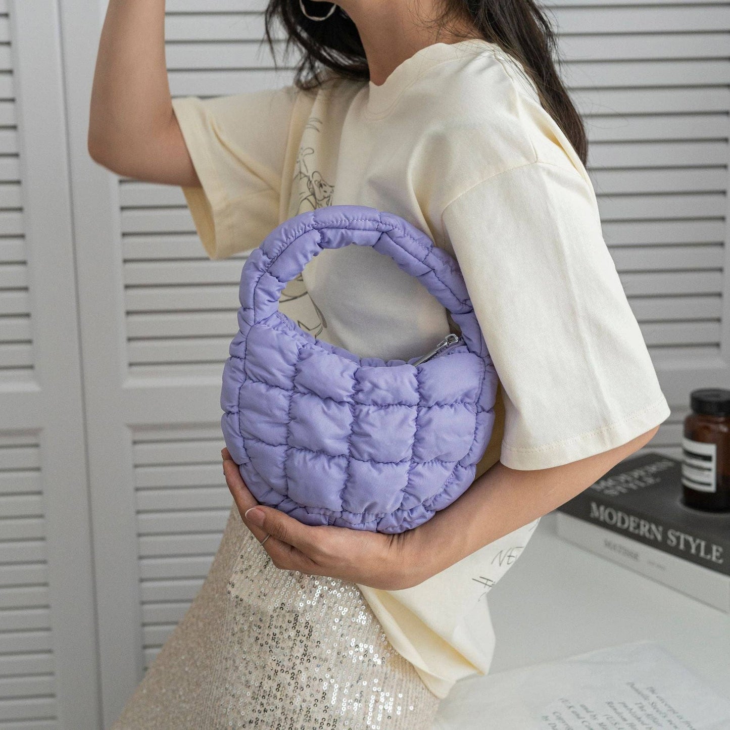 Solid Color Cloud Bag