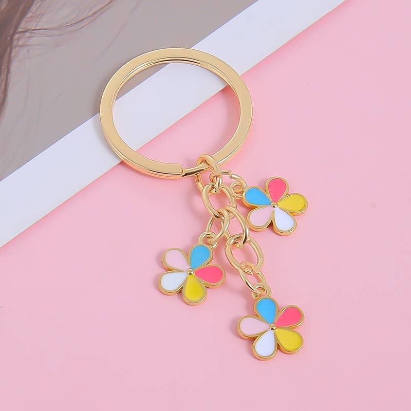 Three Flowers Keychain