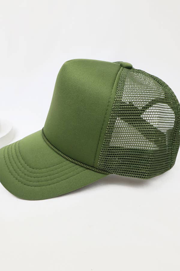 Classic Foam Trucker Hat Summer Mesh Rope Cap