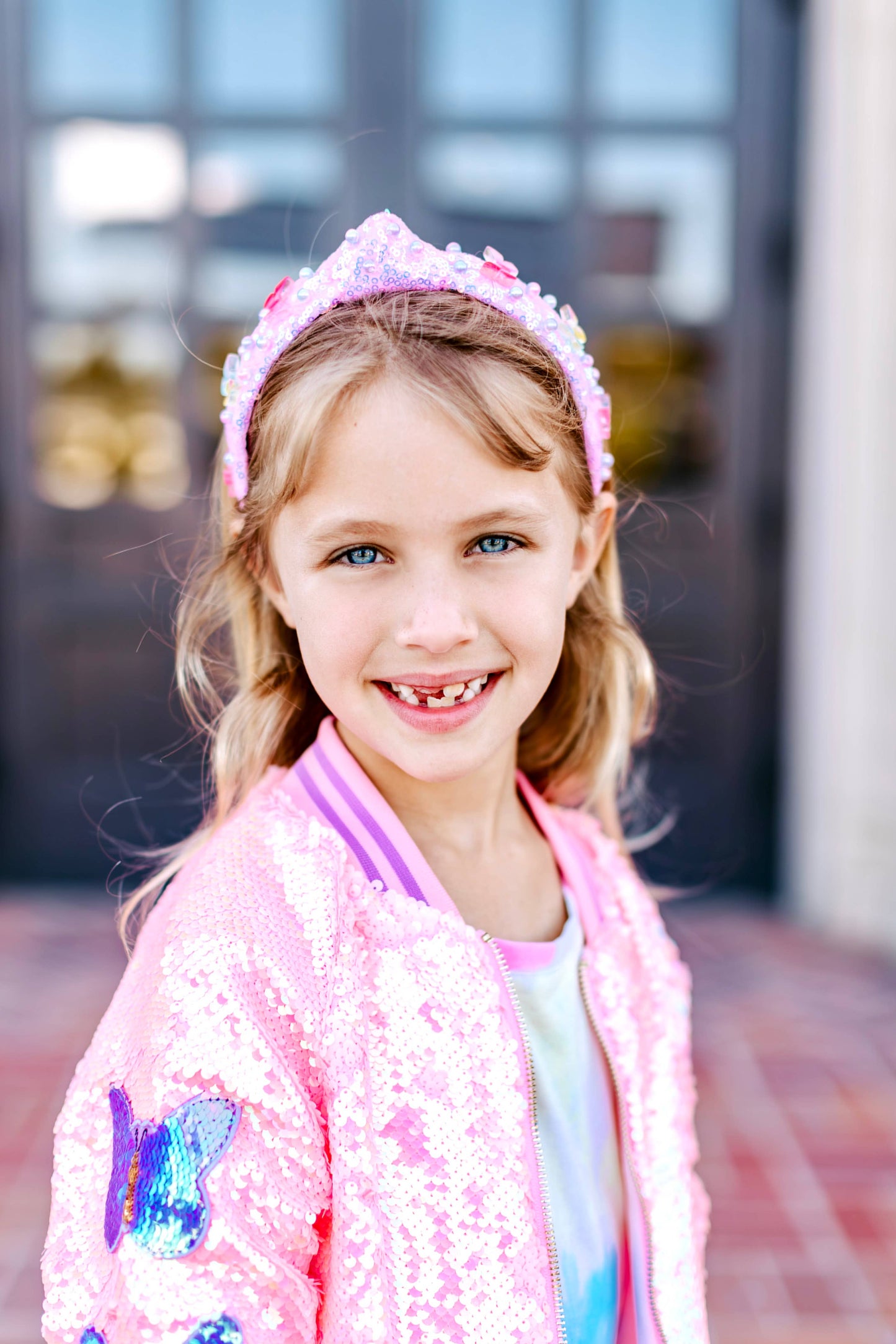 Butterfly Charm Sequins Headband 