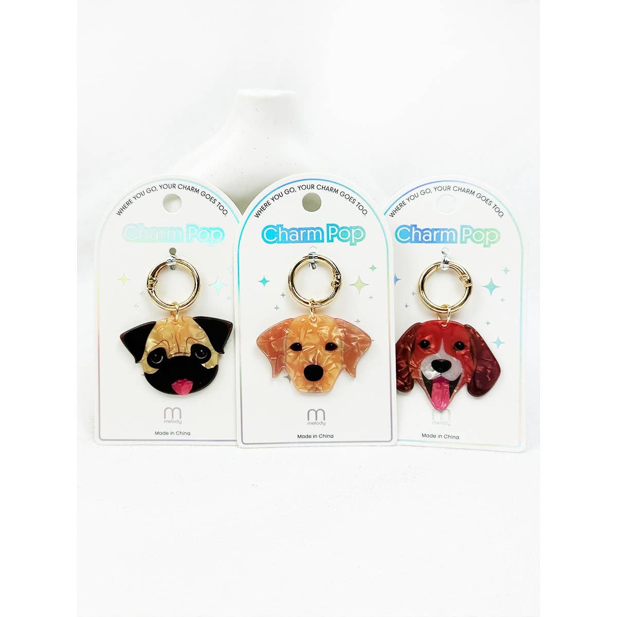 Cute Puppy Key Charm