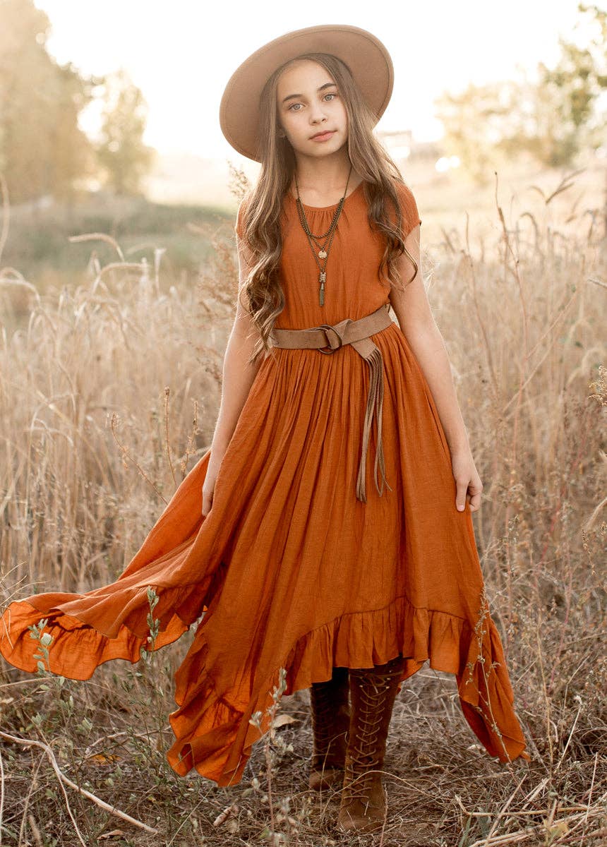 Kid's Briley Dress in Spice