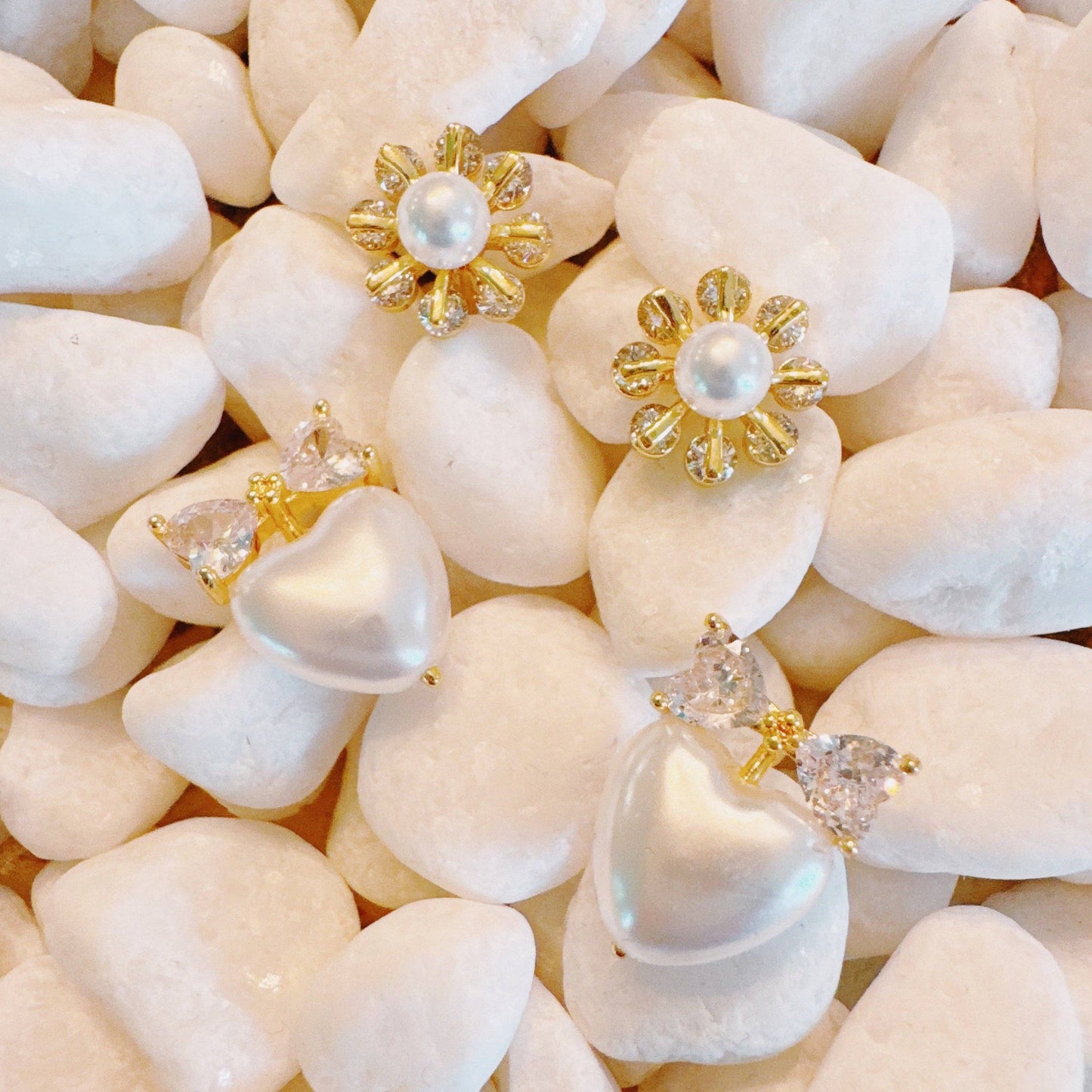 Sunny Side Up Pearl Earrings