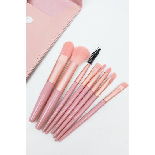 8-pc Make Up Brush Set with PU Case