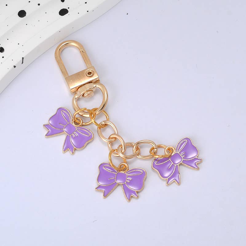 Three Mini Bow Keychain