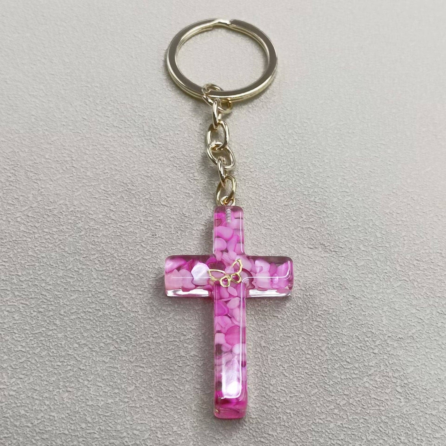 Cross Charm Keychain