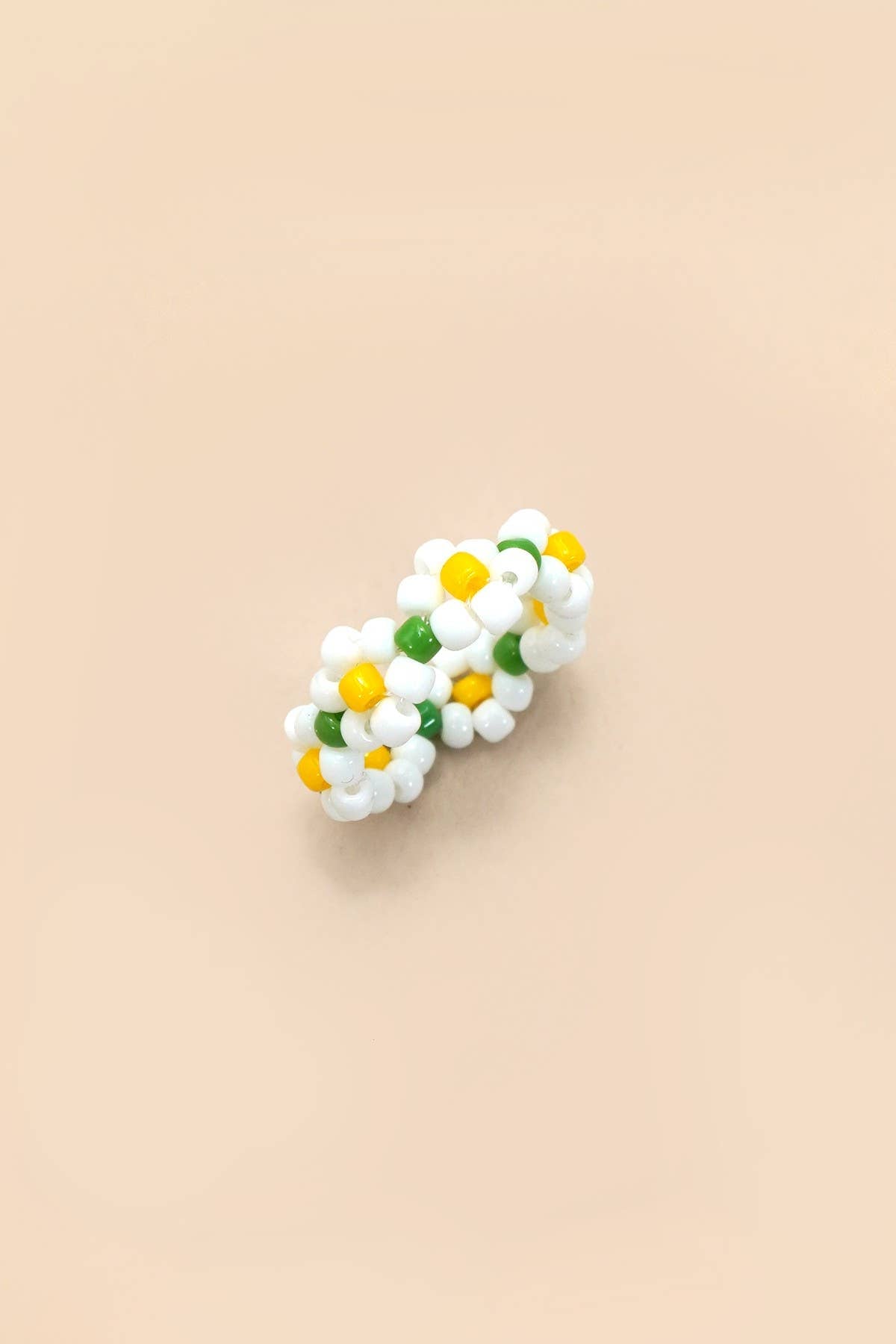 HANDMADE BEADED FLOWER STRETCH RINGS