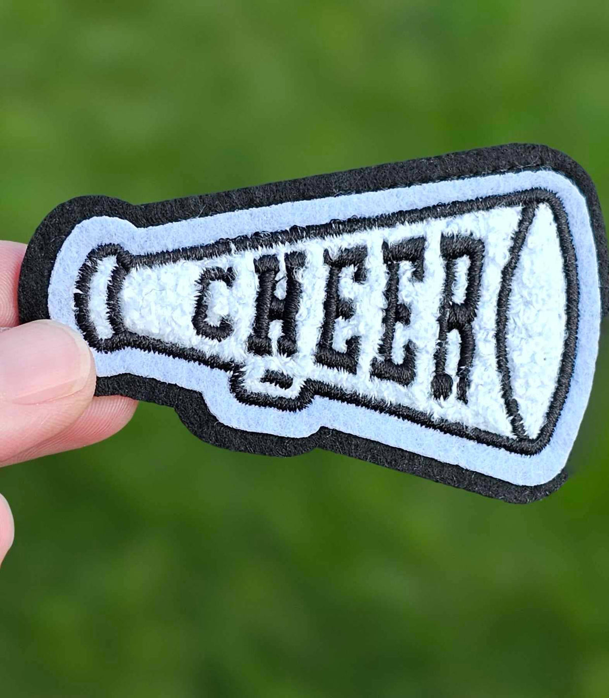 Cheer Embroidery Megaphone Iron On Patch