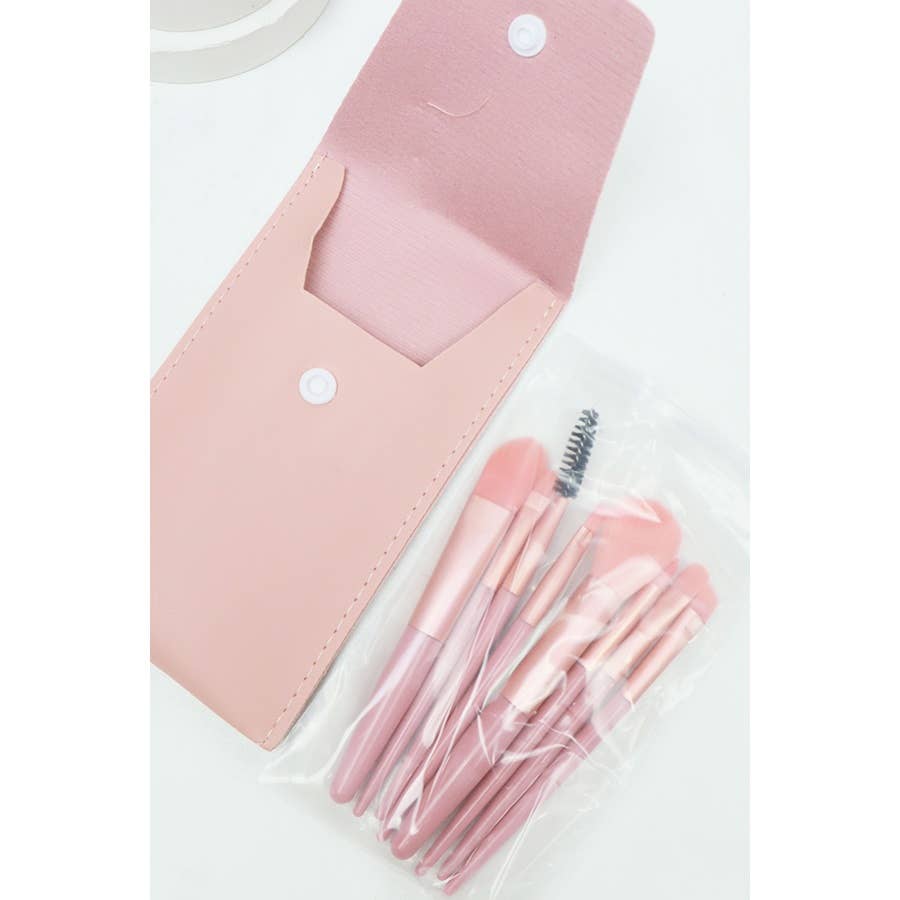 8-pc Make Up Brush Set with PU Case