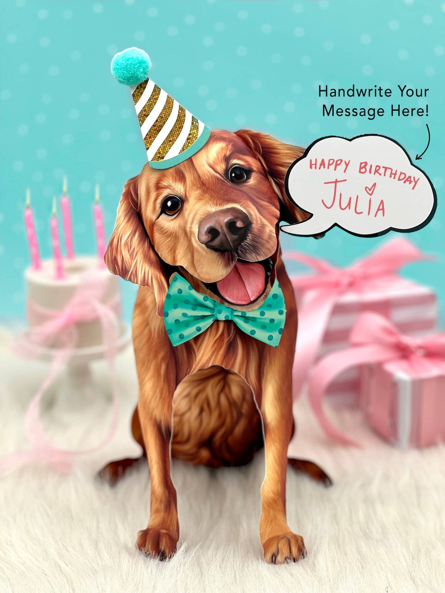 Golden Retriever Pop Up Greeting Card