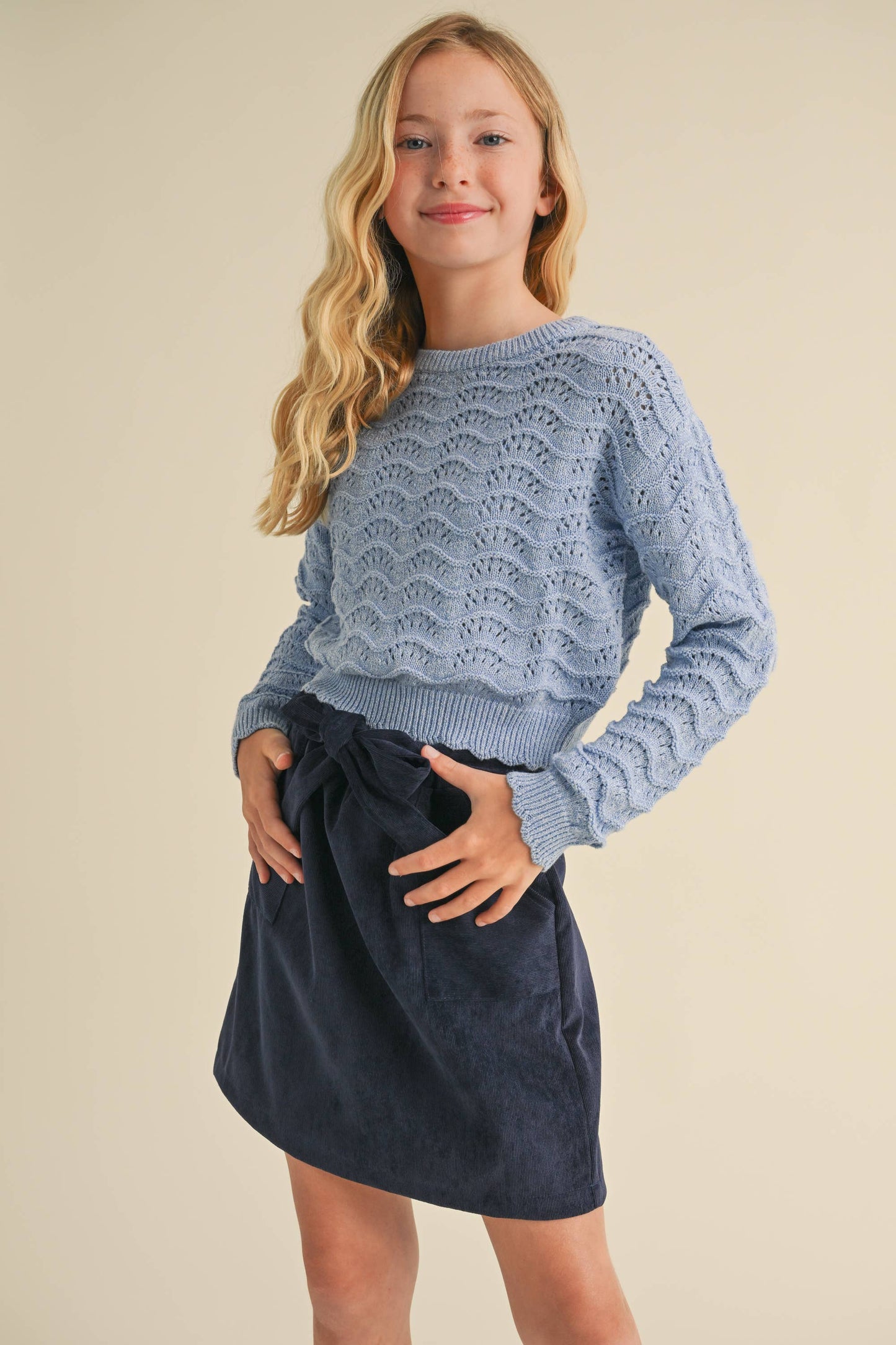 WAVY KNITWEAR PULL OVER