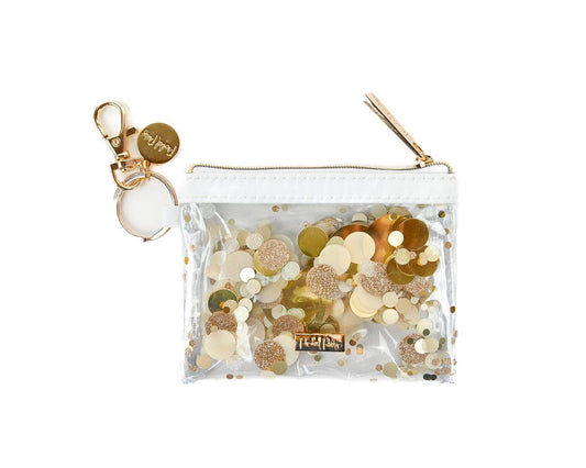 Good As Gold Confetti Mini Wallet Keychain