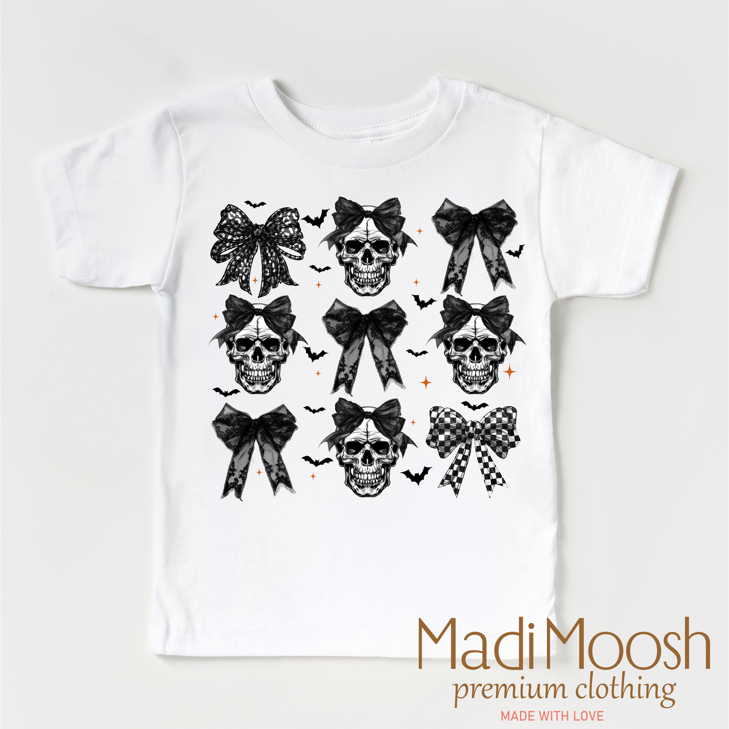 Skulls And Bows Halloween Tee