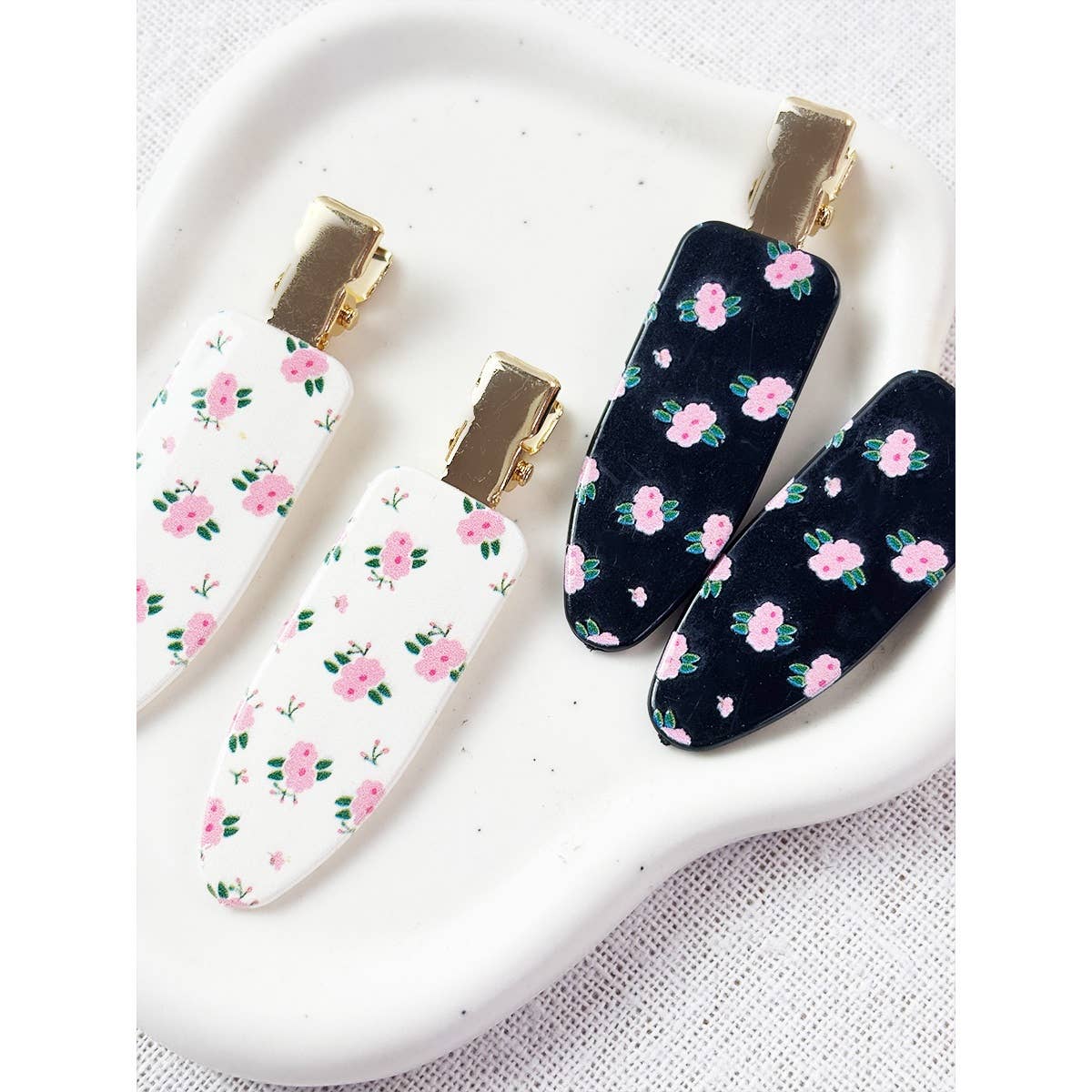 Romantic Flower Duck Bill Clips