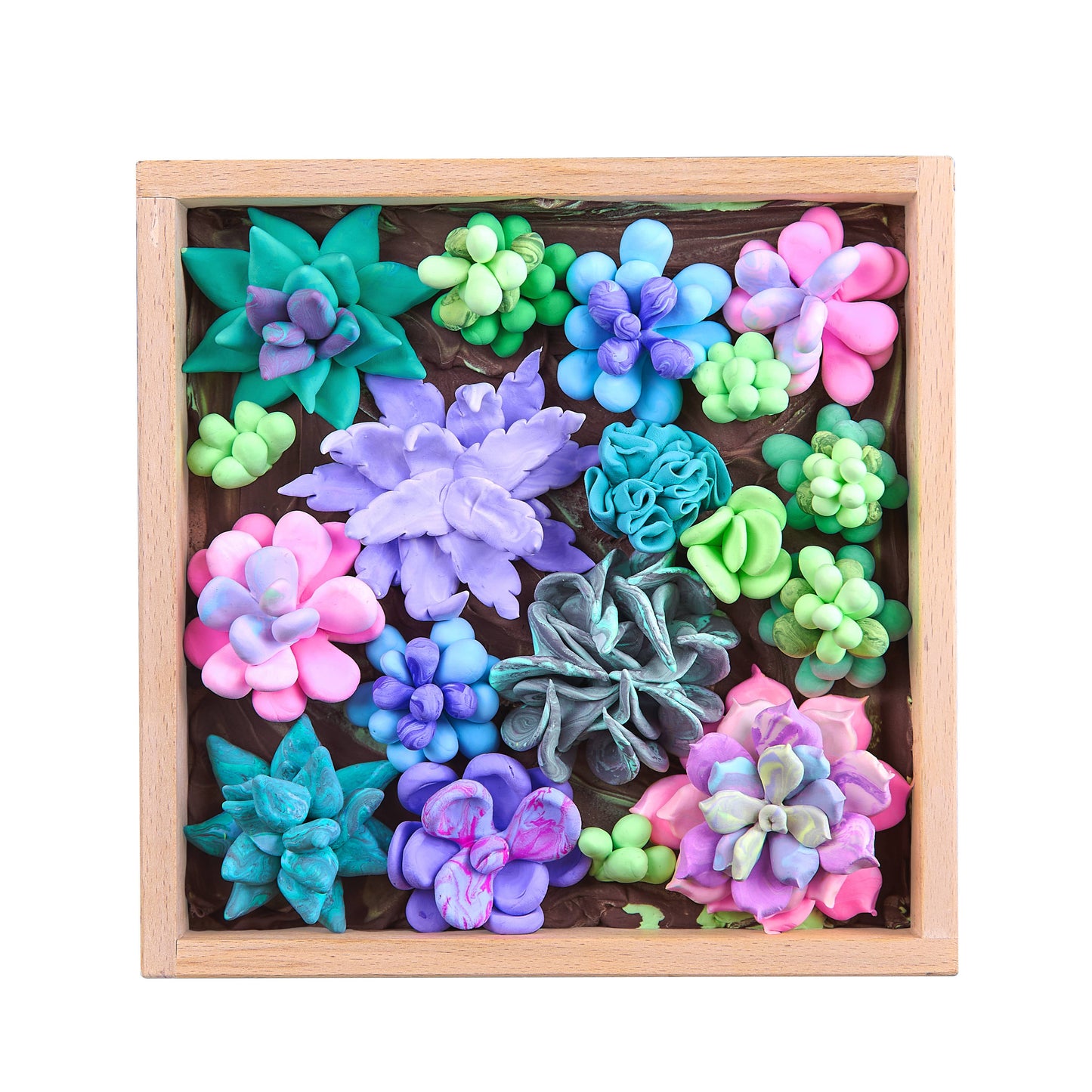 OKTO DIY Wood & Craft Flower Clay Kits