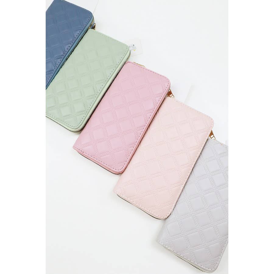 Embossed Soft Tone Rectangle Wallet