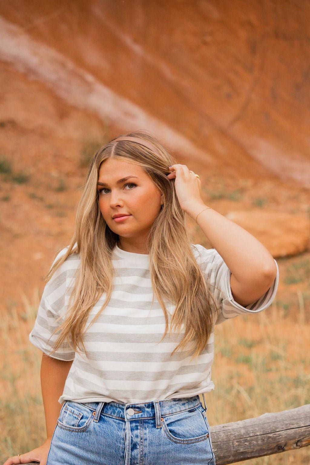 Thin Brown Leather Headband