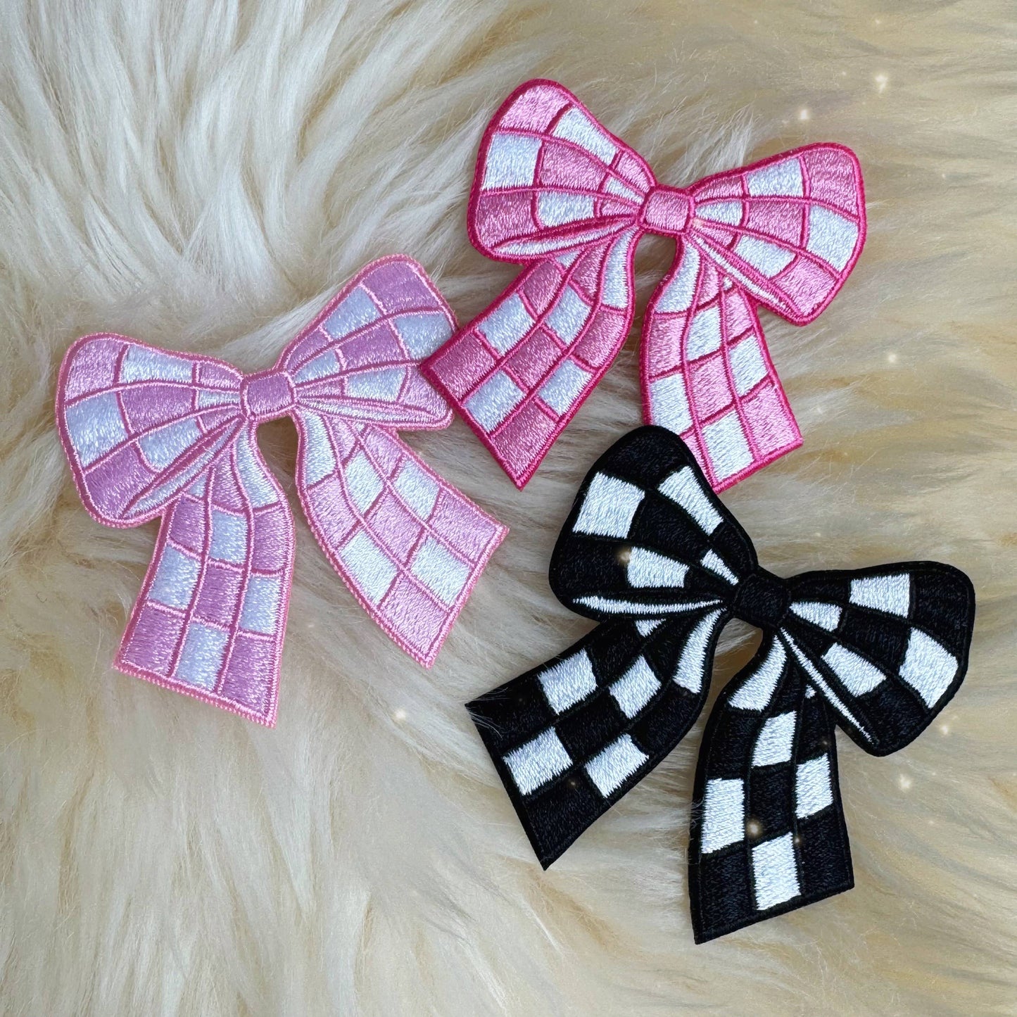 Checkered Bow Patch