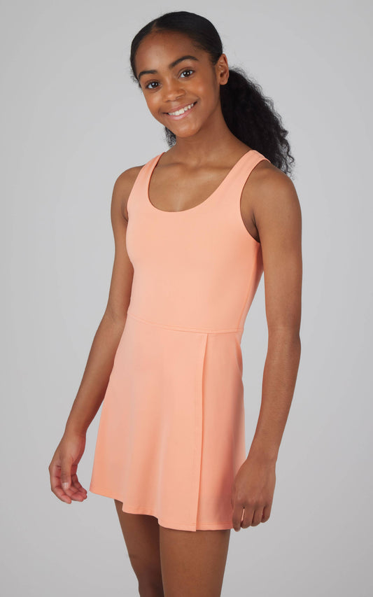 Girls Athletic Active Tennis Dress with Inner Shorts