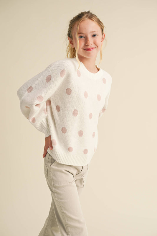 TWEEN KIDS GIRLS CREW NECK SWEATER