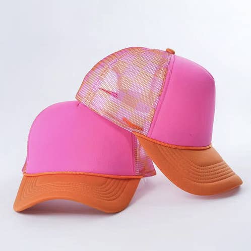 Pink & Orange Foam Trucker Hat