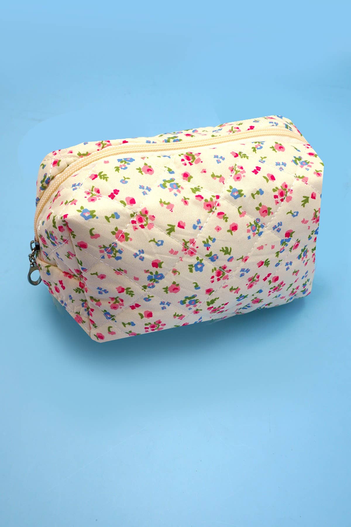 FLORAL TOILE PATTERN COSMETIC BAG