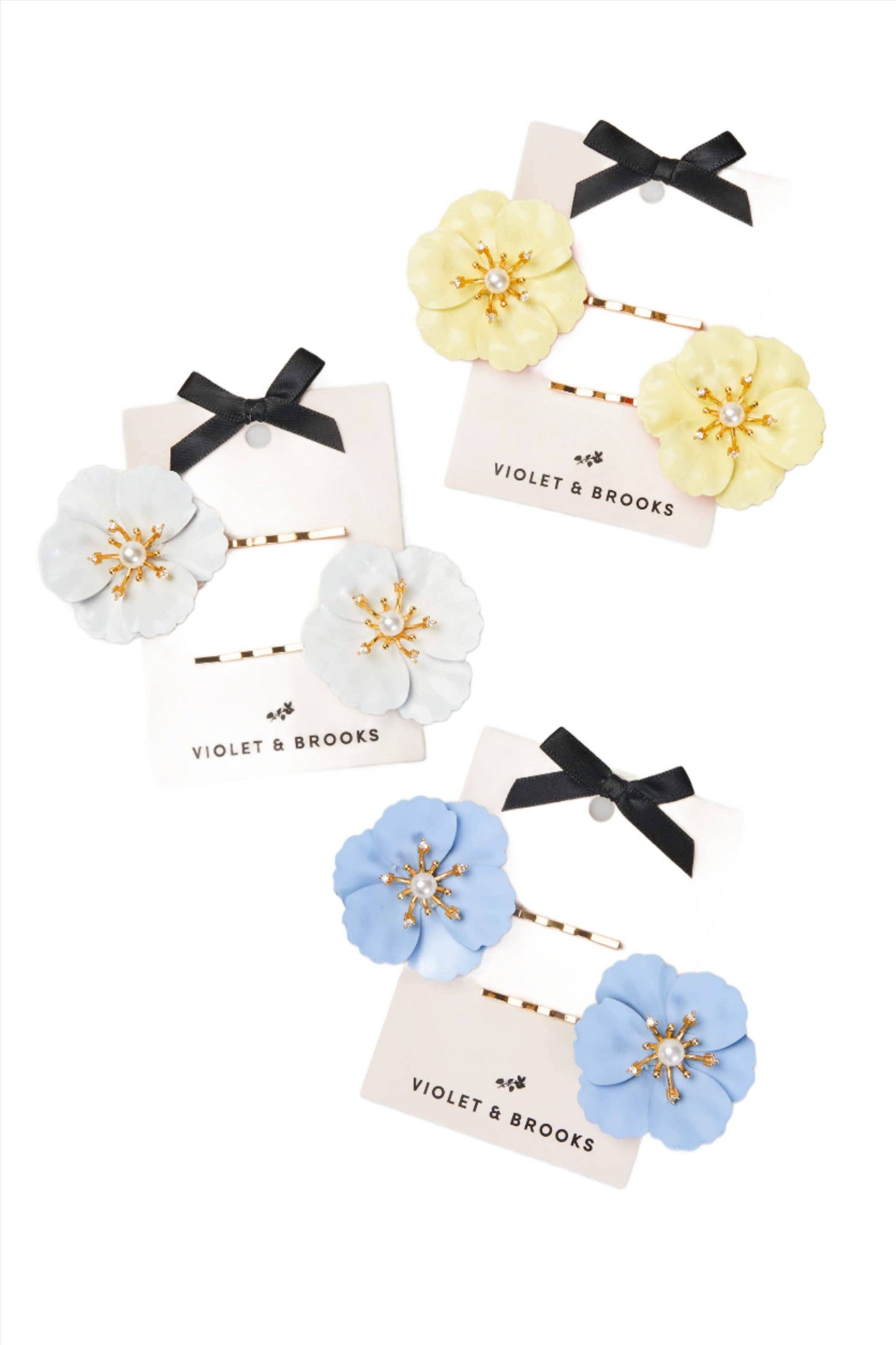 Poppy Enamel Bobby Pair