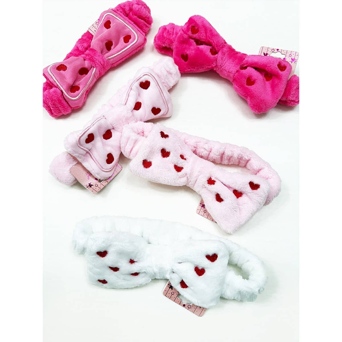 Heart Embroidered Shower Headband