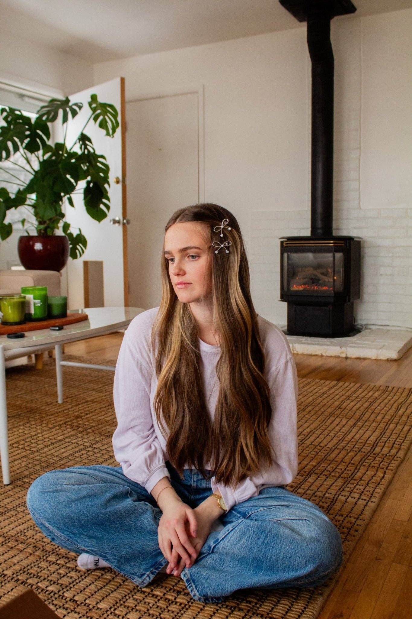 Amanda Bow Pearl Clip