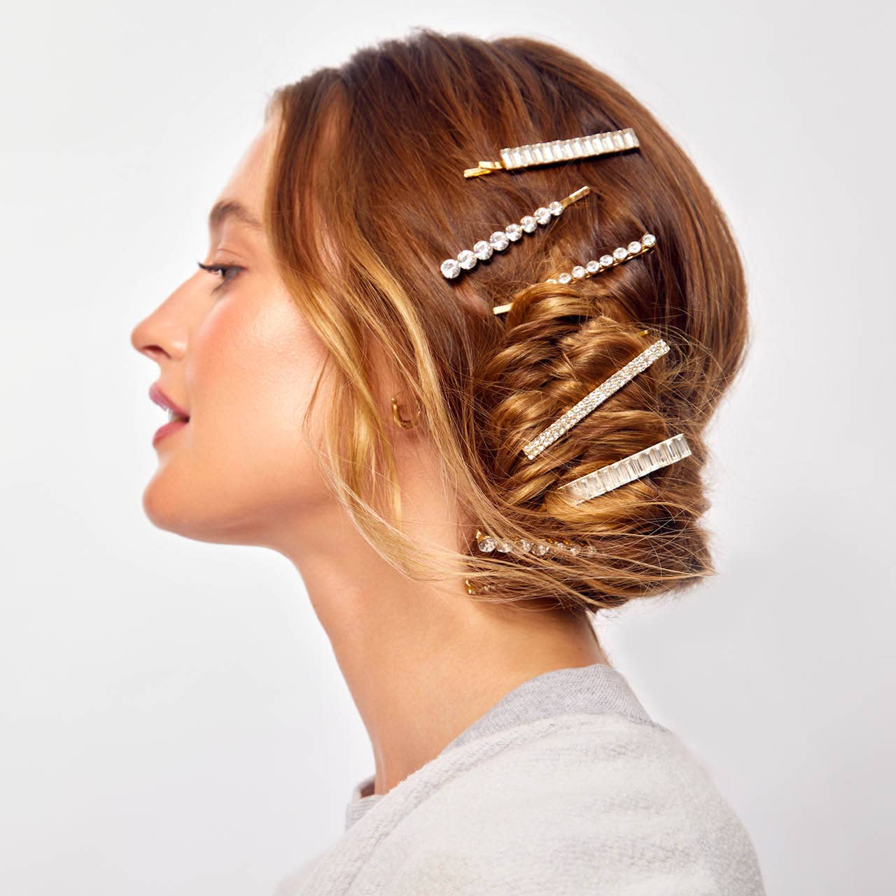 Metal Rhinestone Bobby Pins