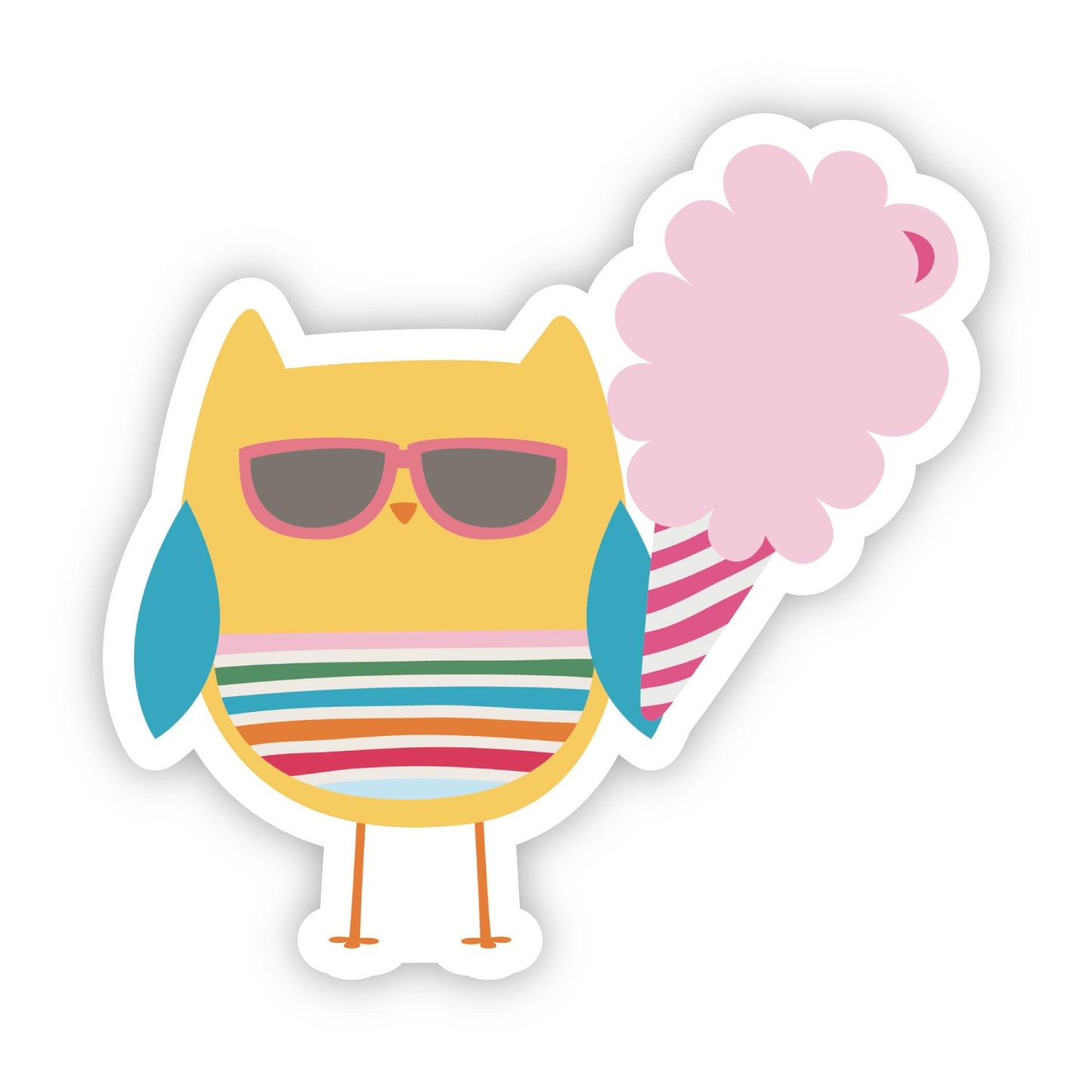Cotton Candy Owl Sticker