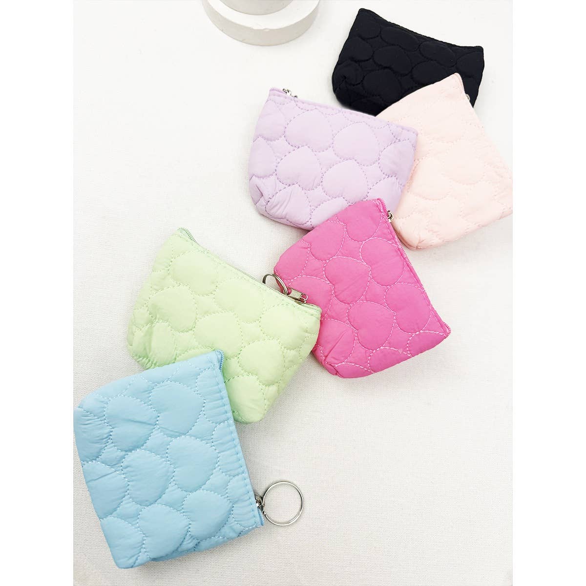 Heart Embossed Coin Purse
